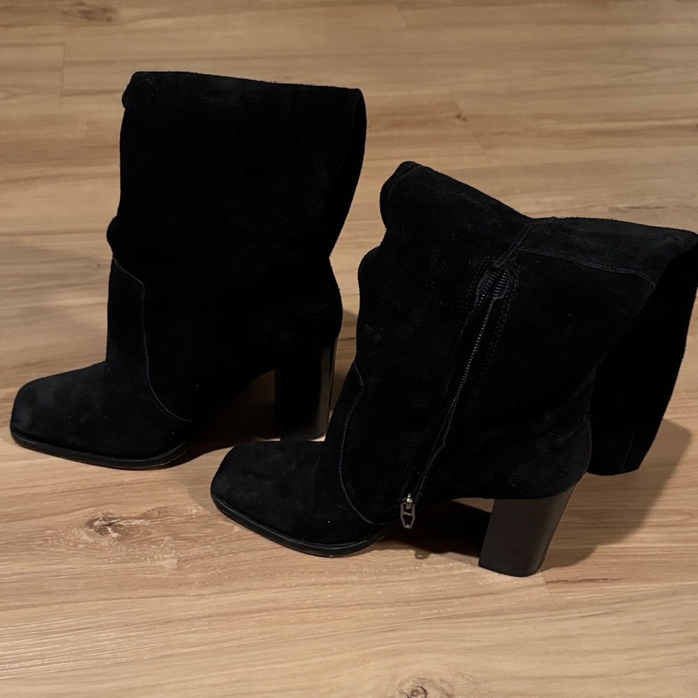 Dolce Vita Black Suede Heeled Boots